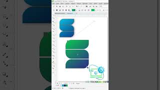 Logo of quotSquot on Corel Draw X7  Quick logos on Corel Draw X7 [upl. by Bbor68]