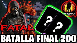 BATALLA FINAL 200 😤😤😤  RECOMPENSA ÉPICA  Torre DRAGÓN NEGRO FATAL  Mortal Kombat Mobile [upl. by Nnylyt812]