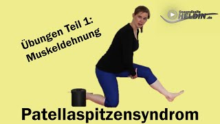 Knieschmerzen  Patellaspitzensyndrom loswerden Teil 1 Muskeldehnung 🏃 [upl. by Eenrahc]