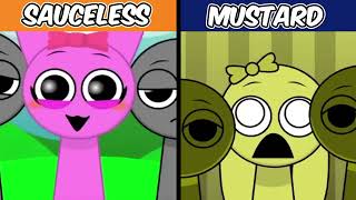 Incredibox Sprunki Sauceless vs Mustard Versions [upl. by Adil109]