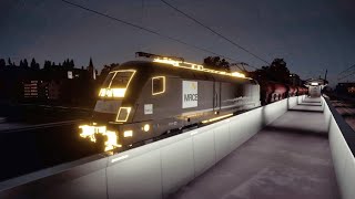 TSW 4 live DGS 44869  Rosenheim to Salzburg 1255am FREIGHT TRAIN [upl. by Kimmel270]