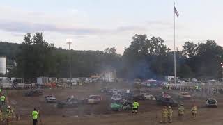 WASHINGTON COUNTY FAIR DEMOLITION DERBY 81624 STREET STOCK COMPACTS [upl. by Hulbert79]