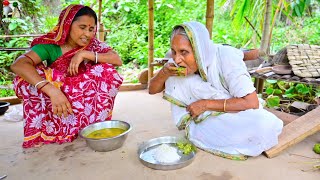 ঠাকুমার পছন্দের মায়ের হাতের খারকোল পাতা বাটা সঙ্গে কচি কচি আমরা দিয়ে মুসুর ডাল  Kharkol Pata Bata [upl. by Stimson632]