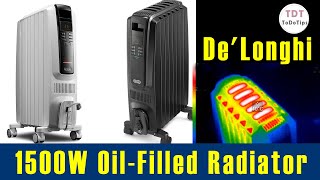 Review of DeLonghi OilFilled Radiator Space Heater Quiet 1500W DeLonghi [upl. by Brett]