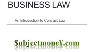 Business Law  Contract Law  A LessonLecture on Contract Law [upl. by Aibsel45]