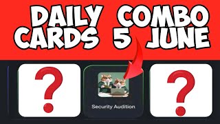 Daily Combo Cards 5 june today hamster kombat combo cards5 june hamster kombat combo cards [upl. by Ayocat825]