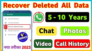 whatsapp deleted messages recovery  whatsapp delete chat recovery  whatsapp deleted chat backup [upl. by Ellenohs173]