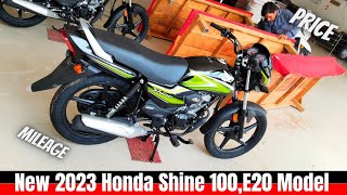 New Honda Shine 100 2023 ModelE20 OBD2Price Mileage Full Reviewhonda shine 100cc 2023 [upl. by Wini]