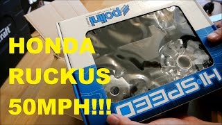 49cc Ruckus Scooter breaks 50MPH Unboxing and Installing the Polini Variator [upl. by Cottle]