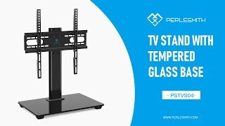 PSTVS04 Table Top TV Stand for 37quot 55quot TVs  PERLESMITH [upl. by Suinotna]