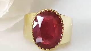 Custom made men Ruby Ring in 21 kt Gold By Nafisa Designs [upl. by Vinay]