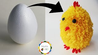 JAK ZROBIĆ KURCZAKA Z JAJKA 🐤 🐣 🐥 Jajko kurczak ze styropianu 🐣 Wielkanoc 🐣 Easter [upl. by Grunenwald]