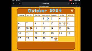 Starfall Daily Calendar  October 10 2024 Desc [upl. by Amsden]