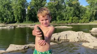 Susquehanna River Late summer family bass fishing [upl. by Vonny]