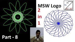 How to Create Multiple Ellipse in MSW Logo part  8 in hindi  2 in 1 [upl. by Beaston341]