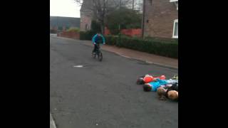 Kid jumping over people on a bike [upl. by Neeluqcaj]