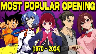 Most Popular Anime Opening of Each Year 1970  2024 🎵 [upl. by Naillimxam]