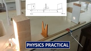 EXPERIMENT TO DETERMINE THE FOCAL LENGTH OF A CONVERGING LENS  PHYSICS PRACTICAL [upl. by Piane]