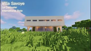 Minecraft Villa Savoye  Le Corbusier  Cinematic  APAH [upl. by Cira586]