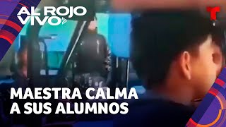 Maestra consigue calmar a sus alumnos en medio de una balacera gracias a una canción [upl. by Erastatus]