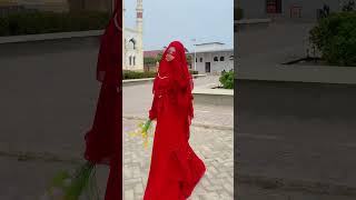 Abaya hijab design❤ Right way hijab design✅ Muslim girl hijab  Red abaya niqab designshorts hijab [upl. by Rolyt]