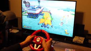 Nintando Switch Mario Kart Hori Wheel Mini Gameplay [upl. by Eirrehs307]