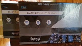 BEAUTYREST BLACK ICE pillow Vs SEALY CONFORM memory foam cooling pillows [upl. by Elwood459]