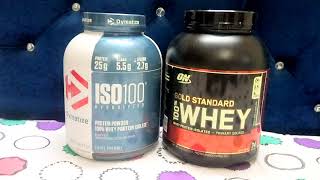 Dymatize ISO 100 vs ON Gold Standard Whey [upl. by Arit784]