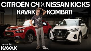 Nissan Kicks x Citroën C4 na faixa de R 80 MIL QUEM LEVA esse Kavak Kombat [upl. by Flemings]