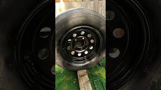 Trailer Spare Tire Painting JsCrazyCutzLLC lawncare [upl. by Yelrebmyk]