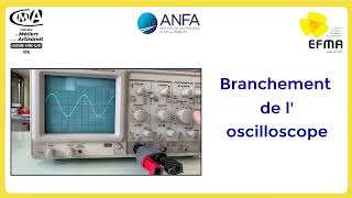 Branchement de loscilloscope et lecture des sensibilités [upl. by Namreg]