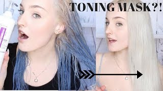 TONING HAIR MASK HOW TO GET PLATINUM WHITE HAIR [upl. by Leanor]