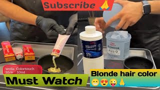 blonde hair color tutorial  hair colour trends 2024 [upl. by Aarika]