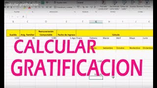 Calcular Gratificacion Facilmente Excel Gratis  Abogado Laboralista [upl. by Lamonica]