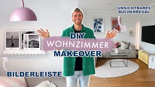 Wohnzimmer Room Makeover  DIY Lampen  Bilderleiste  EASY ALEX [upl. by Cami533]