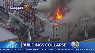 Massive Fire Triggers NJ Building Collapse [upl. by Ximenes]