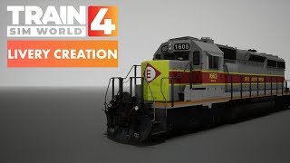 Creating the Erie Lackawanna RR paint on the Cane Creek RR SD402 Train Sim World 4 [upl. by Tadd]