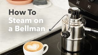 How To Steam Milk with a Bellman Stovetop Steamer [upl. by Adnak]