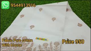 November 12 2024Cotton embroidery sarees [upl. by Wauters981]