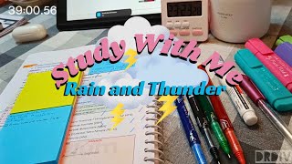 Study with me for 1 hour  Rain and Thunder ⛈️ ⚡ NEET PG preparation studywithme neetpg [upl. by Haynor606]