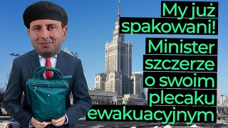 Szef MON spakował plecak ewakuacyjny i do tego manipuluje [upl. by Santos]