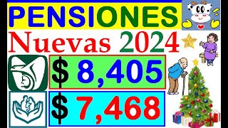 PENSIONES NUEVAS 2024 IMSS 8405 E ISSSTE 7468 PENSION MINIMA GARANTIZADA DATO AFORES Y AUMENTOS [upl. by Asilam909]