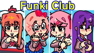 Friday Night Funkin VS Natsuki amp Monika  Funki Funki Karaoke Club FNF Mod Doki DokiDDLC [upl. by Peggir]