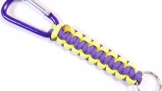 How to Make a Key Chain Lanyard from Paracord  Cobra Weave  BoredParacord [upl. by Ohnuj]