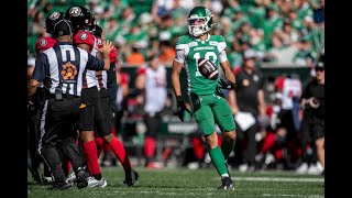 RIDER RADIO Canadian receiver Dhel DuncanBusby has great upside with Riders [upl. by Ermin]