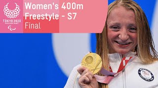 Womens 400m Freestyle  S7  Final  Swimming  Tokyo 2020 Paralympic Games [upl. by Kaasi]