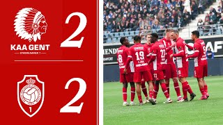 HIGHLIGHTS I KAA GENT 22 ROYAL ANTWERP FC I JPL speeldag 27 I 20232024 [upl. by Asiruam]