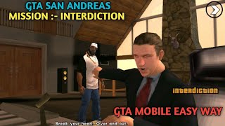 Gta San Andreas  Mission  Interdiction  gta Interdiction easy way  Gta mobile [upl. by Luoar]