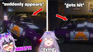 Biboo Cant Stop Laughing when Accidentally Hits Staffsan with her Car【Hololive EN】 [upl. by Acherman87]