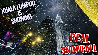 Kuala Lumpur Is Snowing For The First Time  Christmas Celebration  Winter Snowing amp Snowfall [upl. by Bluh270]